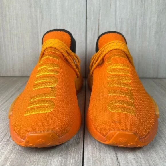 Adidas Pharrell x NMD Human Race HU Orange Athletic Shoe Sneaker Mens Size 8.5 - Picture 5 of 10